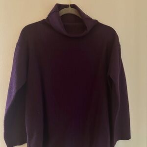 Eileen Fisher Purple Turtleneck Sweater